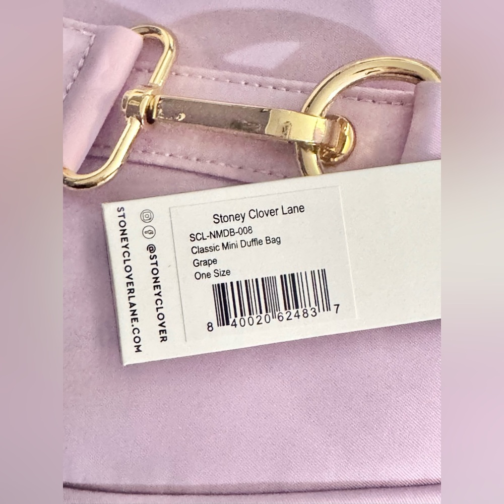 NWT Stoney Clover Lane Classic Mini Duffle - Grape - Picture 2 of 6